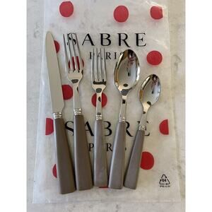 Sabre Paris Flatwear Cutlery, 10 Pieces, 2 Place Settings, Stainless, Brown